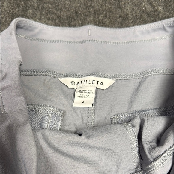 Athleta Gray Athletic Shorts Tailored Design - Picture 2 of 3